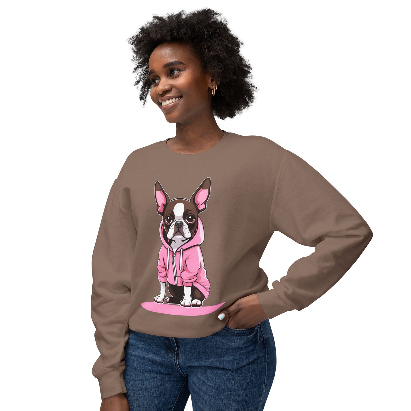 Boston Terrier Lightweight Crewneck Sweatshirt