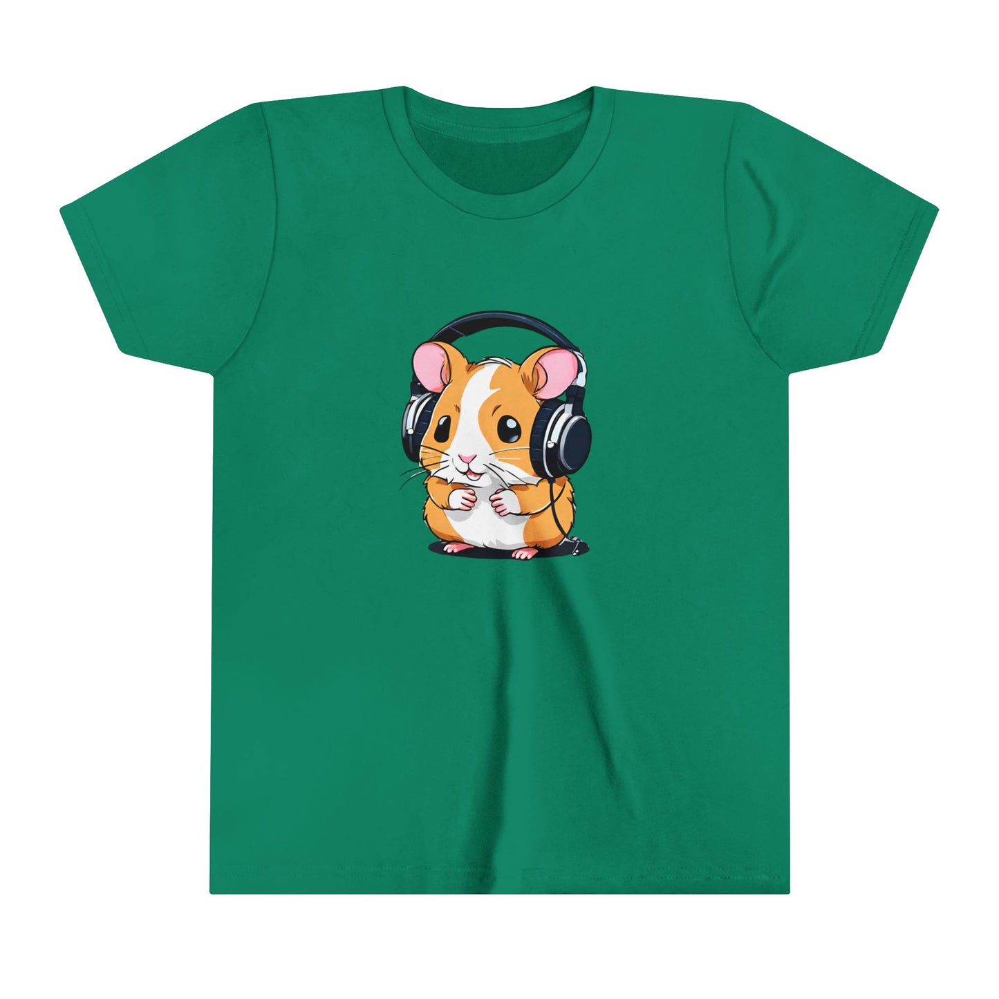 Kids Tee, Cute Hamster with headphones