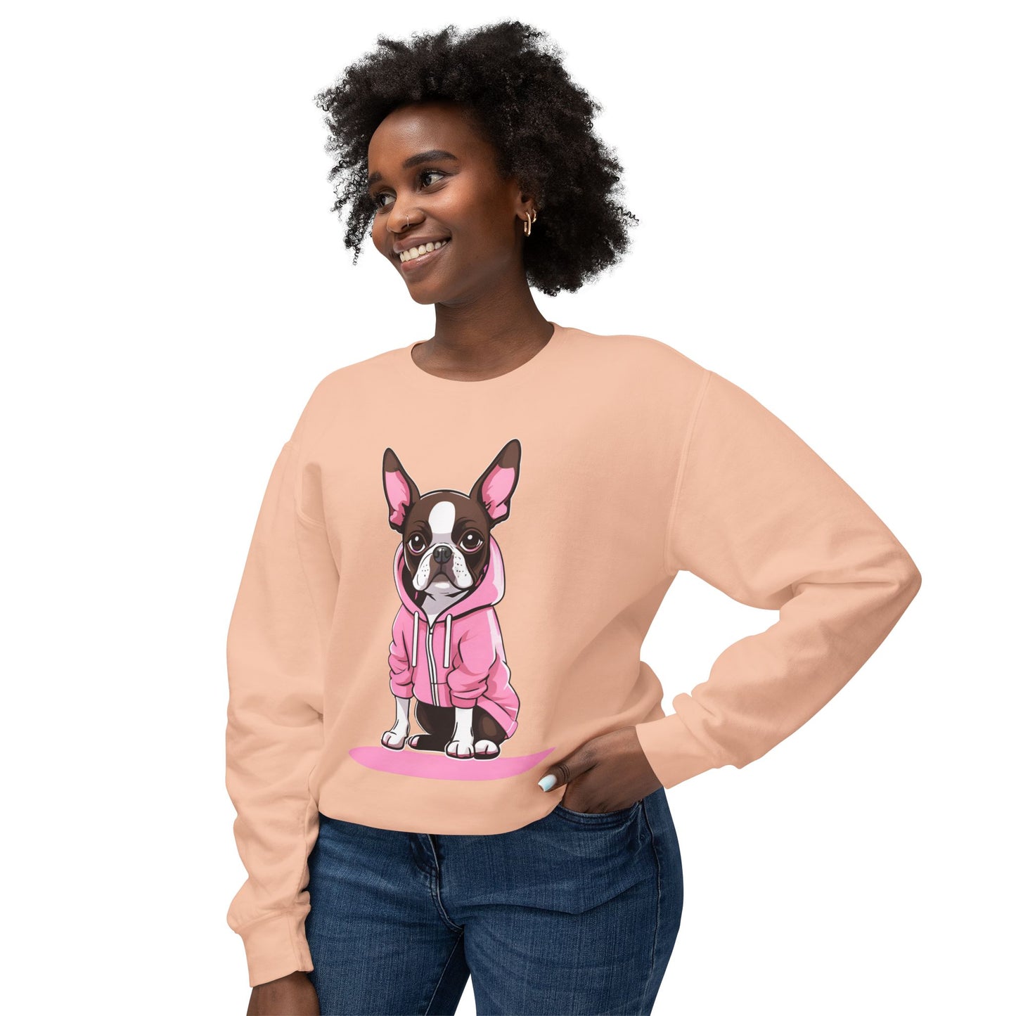 Boston Terrier Lightweight Crewneck Sweatshirt