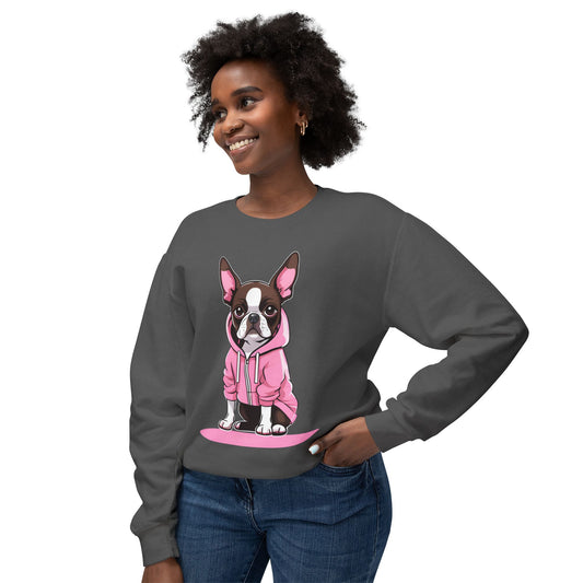 Boston Terrier Lightweight Crewneck Sweatshirt