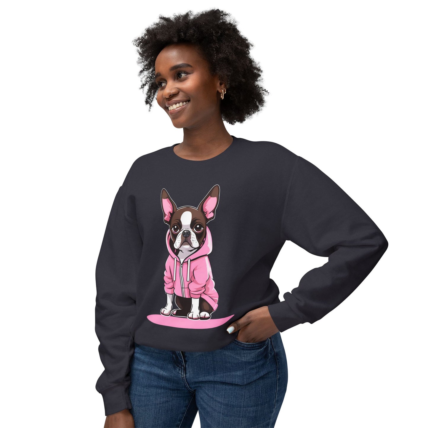 Boston Terrier Lightweight Crewneck Sweatshirt