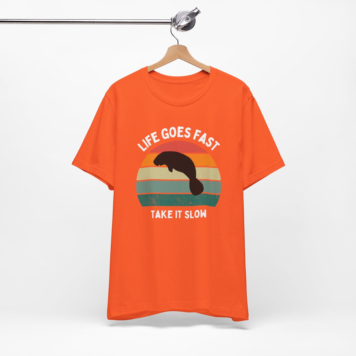 Funny tshirt, Manatee with sunset, funny gift