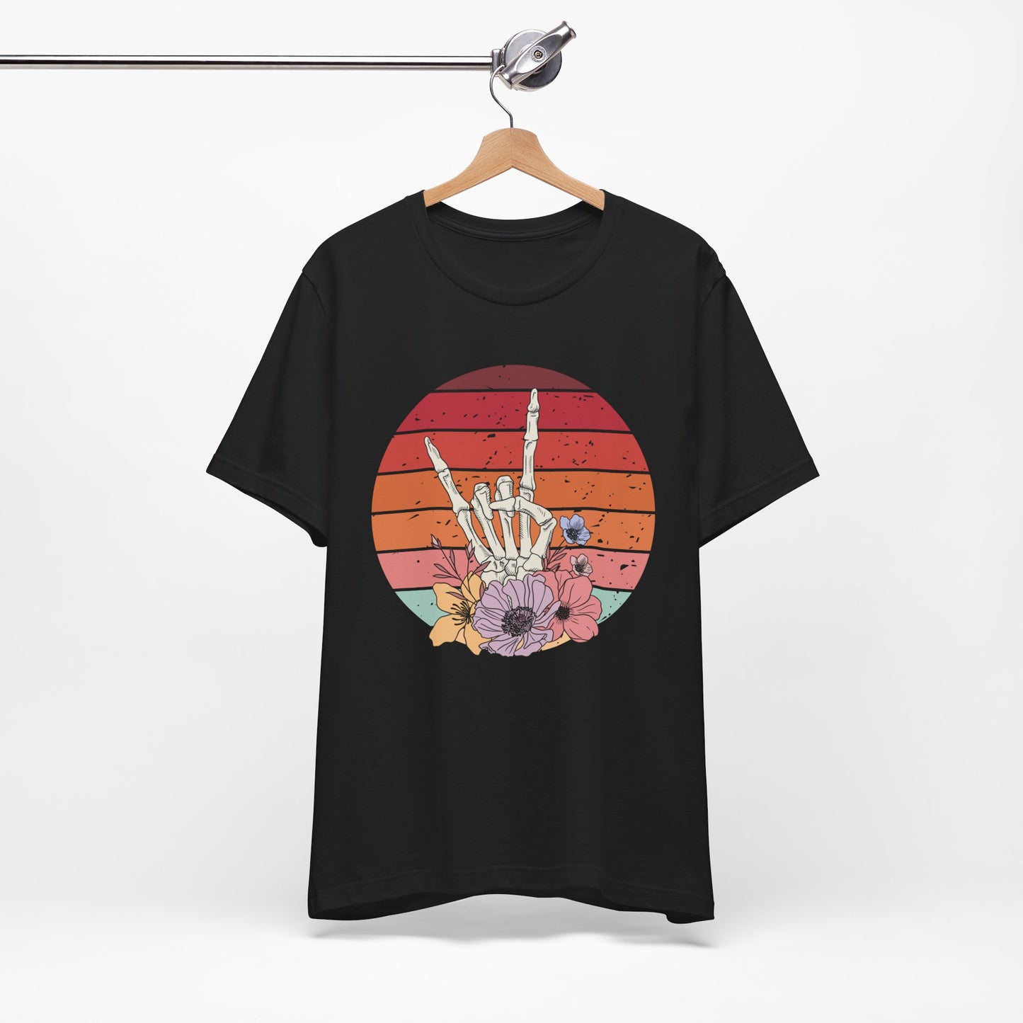 Skeleton Rock Hand T-shirt