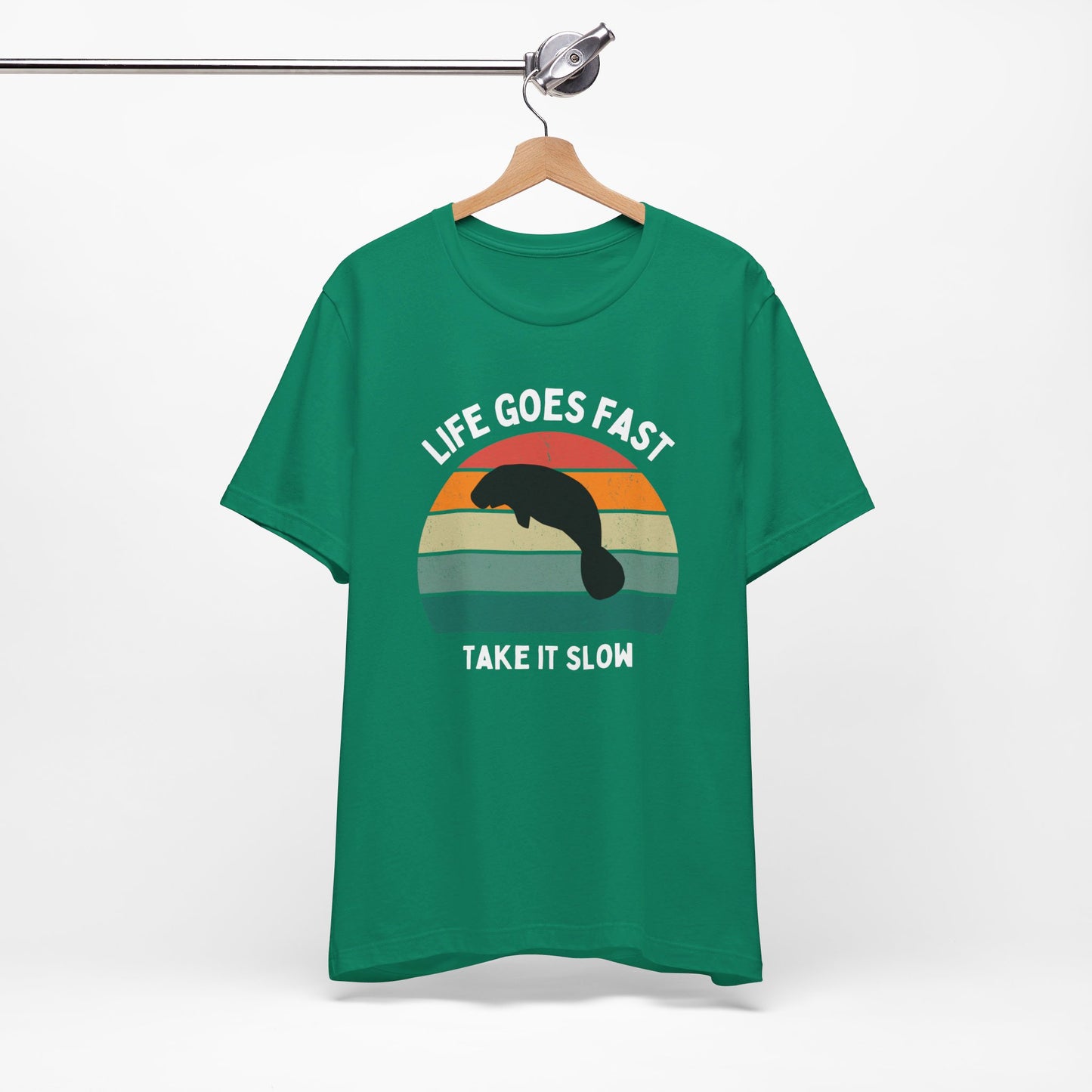 Funny tshirt, Manatee with sunset, funny gift