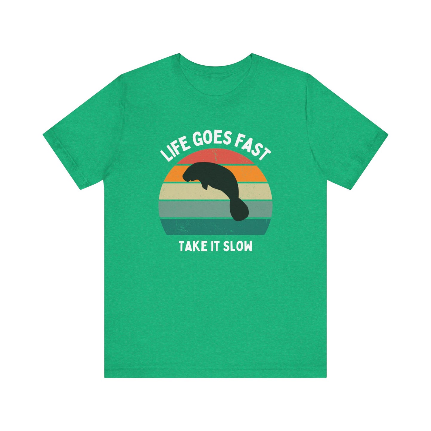 Funny tshirt, Manatee with sunset, funny gift