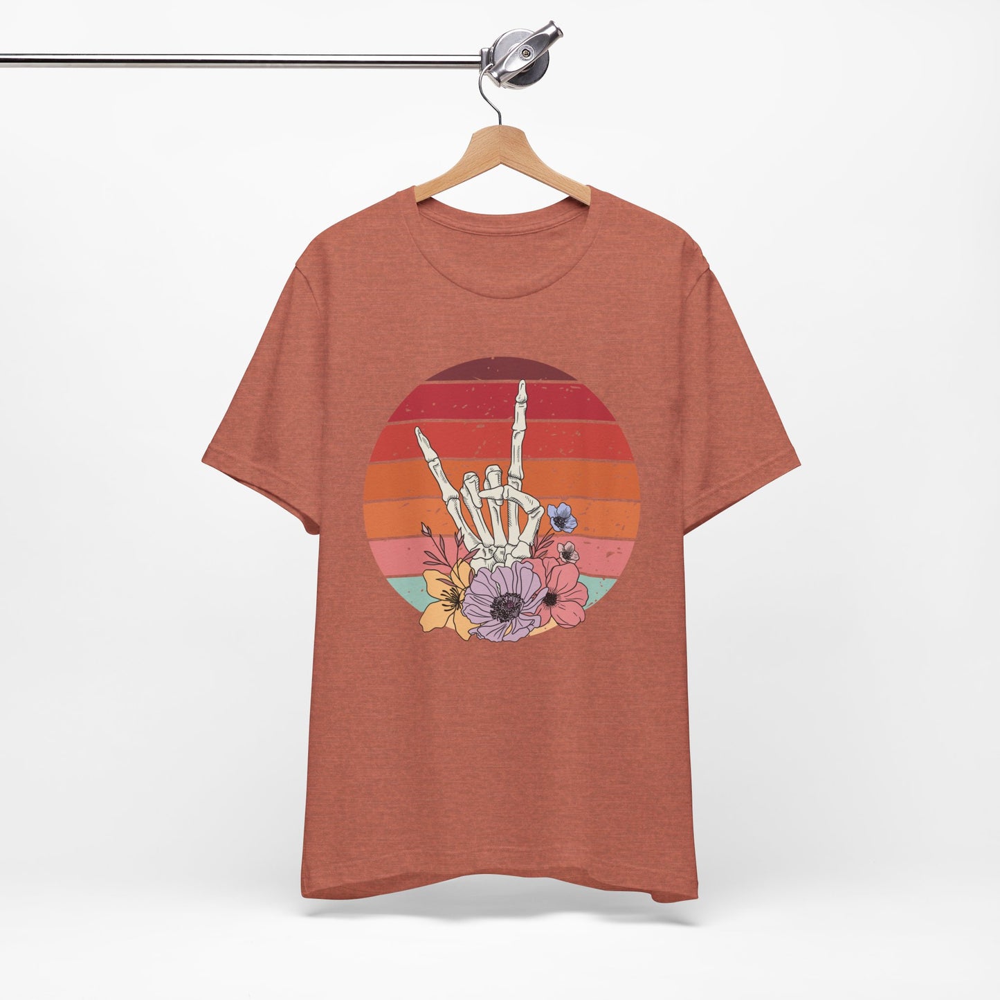 Skeleton Rock Hand T-shirt