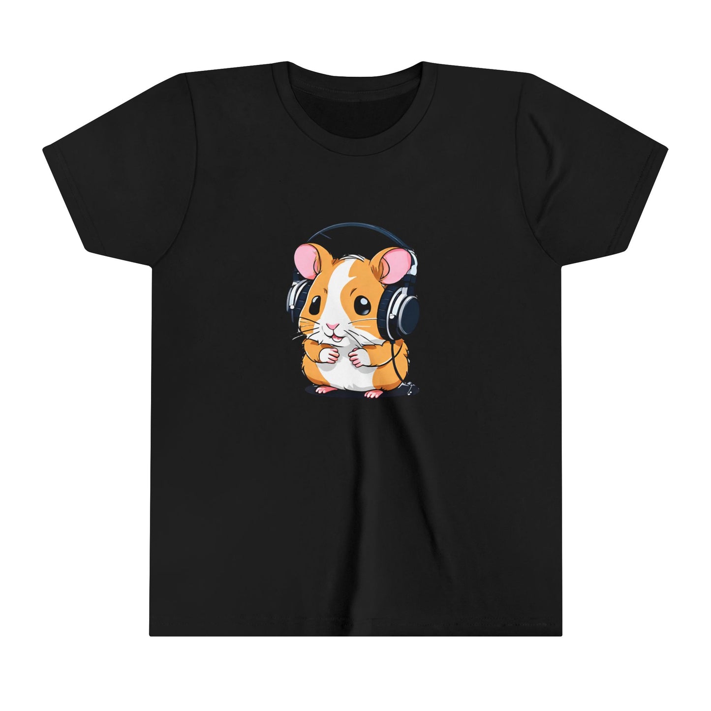 Kids Tee, Cute Hamster with headphones