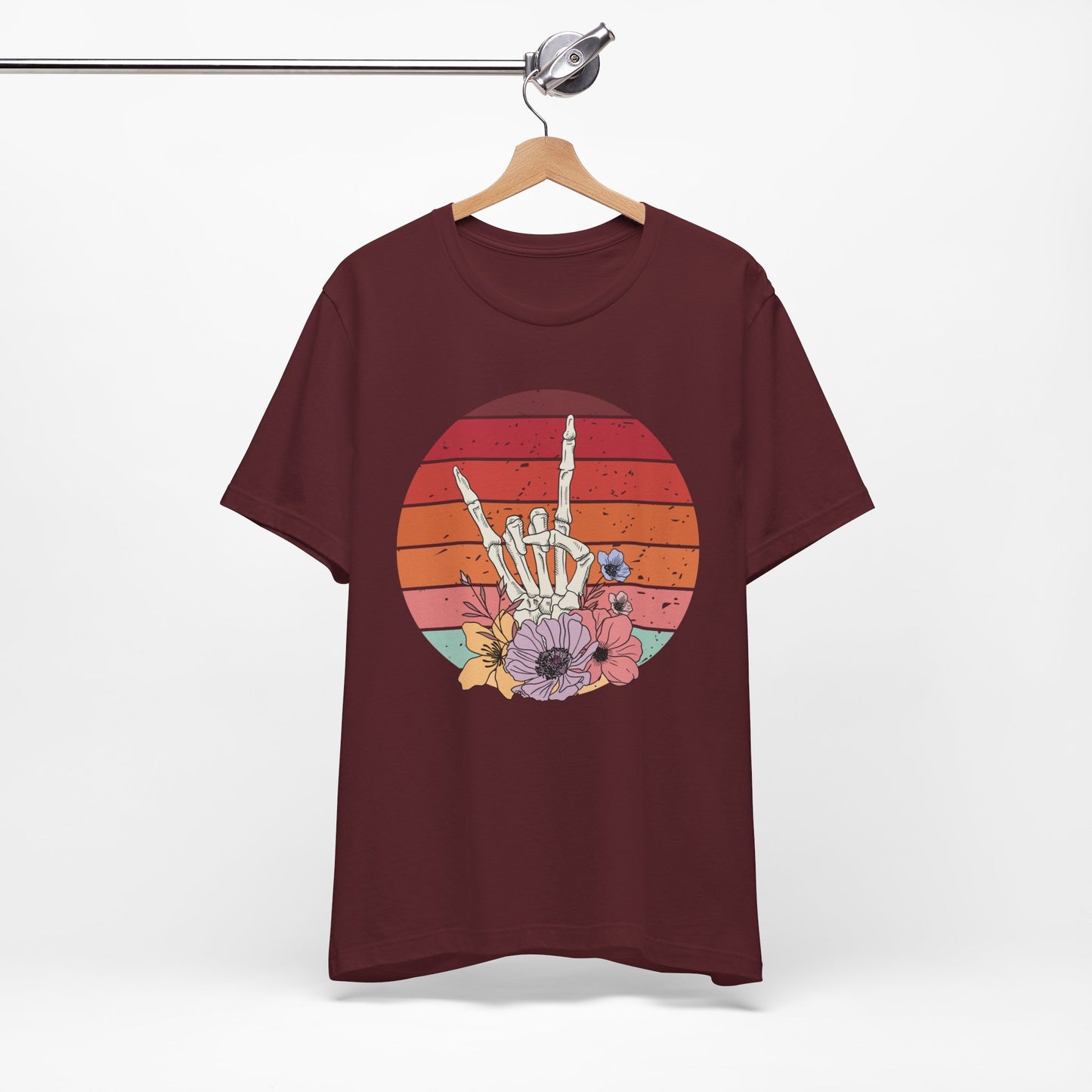 Skeleton Rock Hand T-shirt