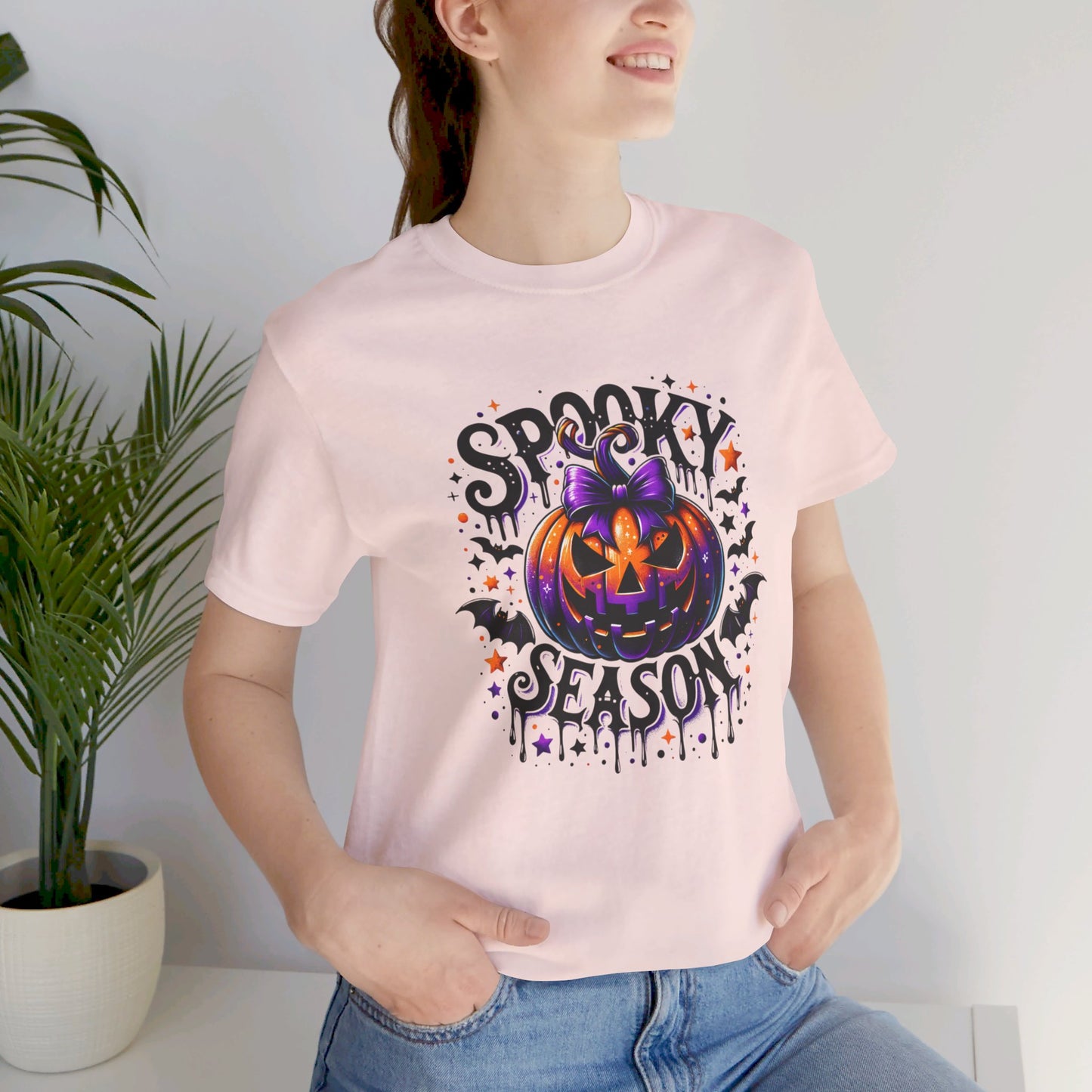 Spooky Season T-shirt, Jack-o'-lantern, Cute Gift