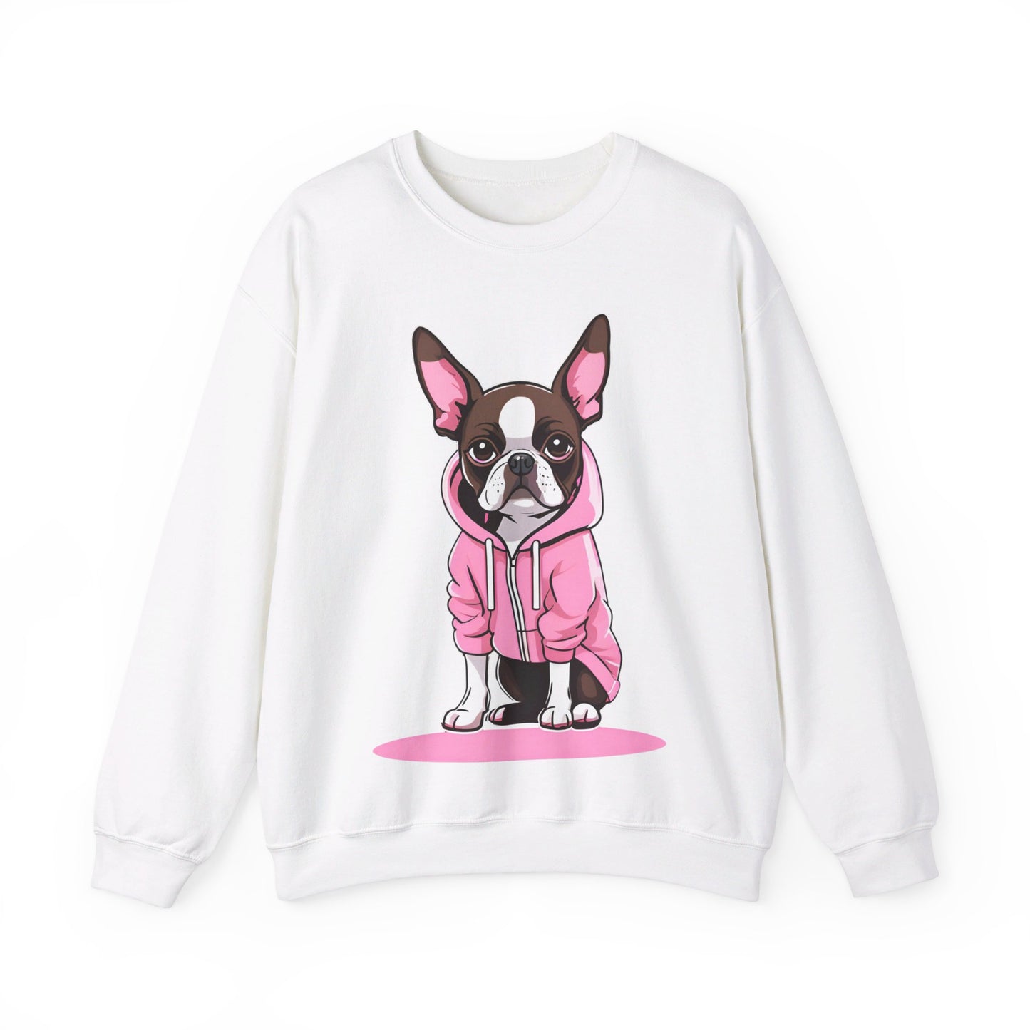 Crewneck Sweatshirt with Boston Terrier