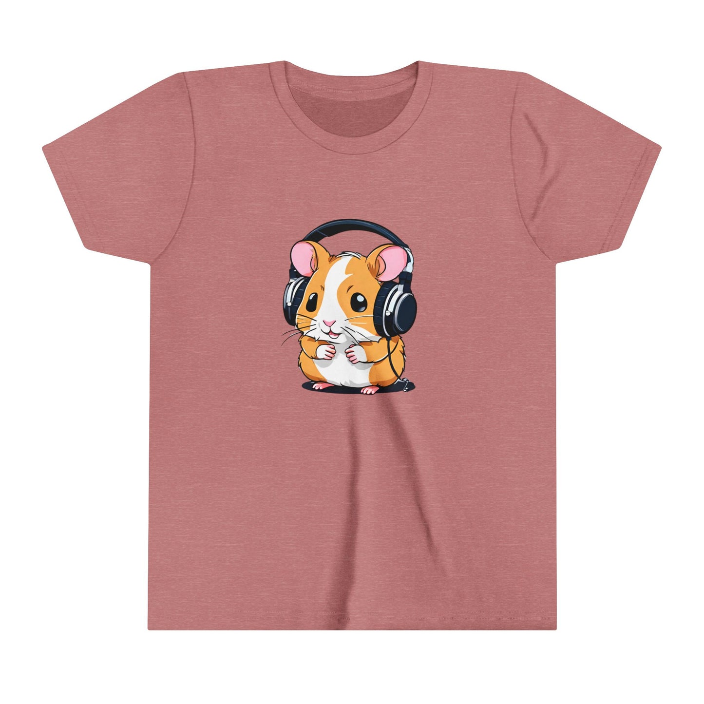 Kids Tee, Cute Hamster with headphones