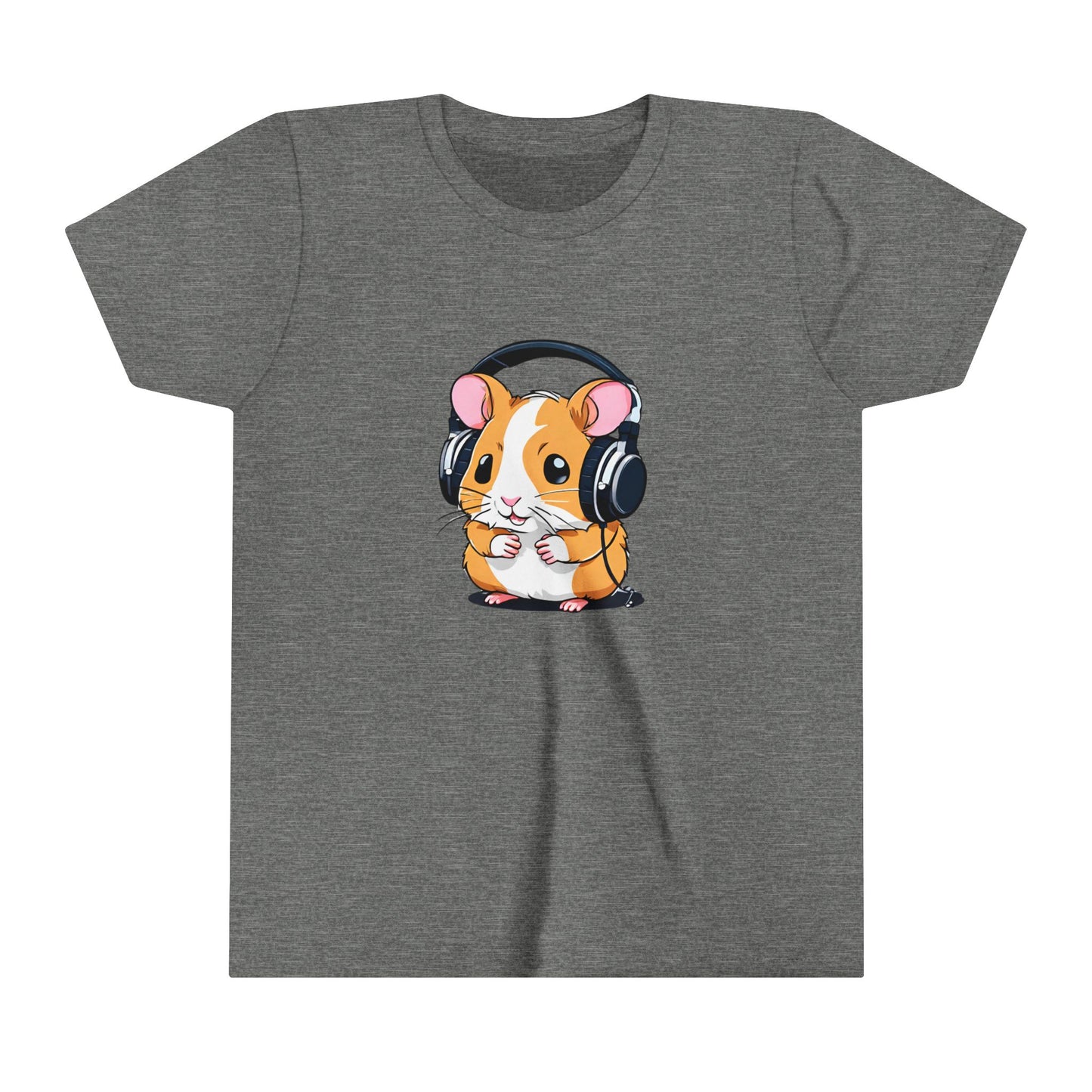 Kids Tee, Cute Hamster with headphones