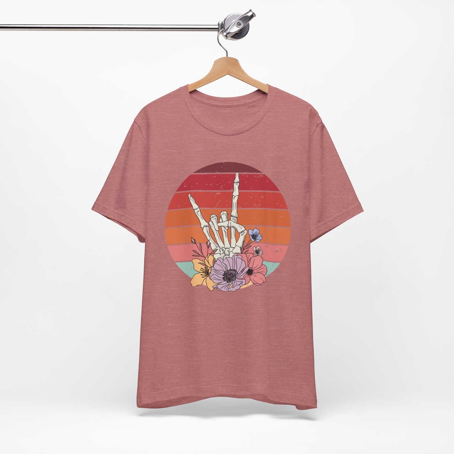 Skeleton Rock Hand T-shirt