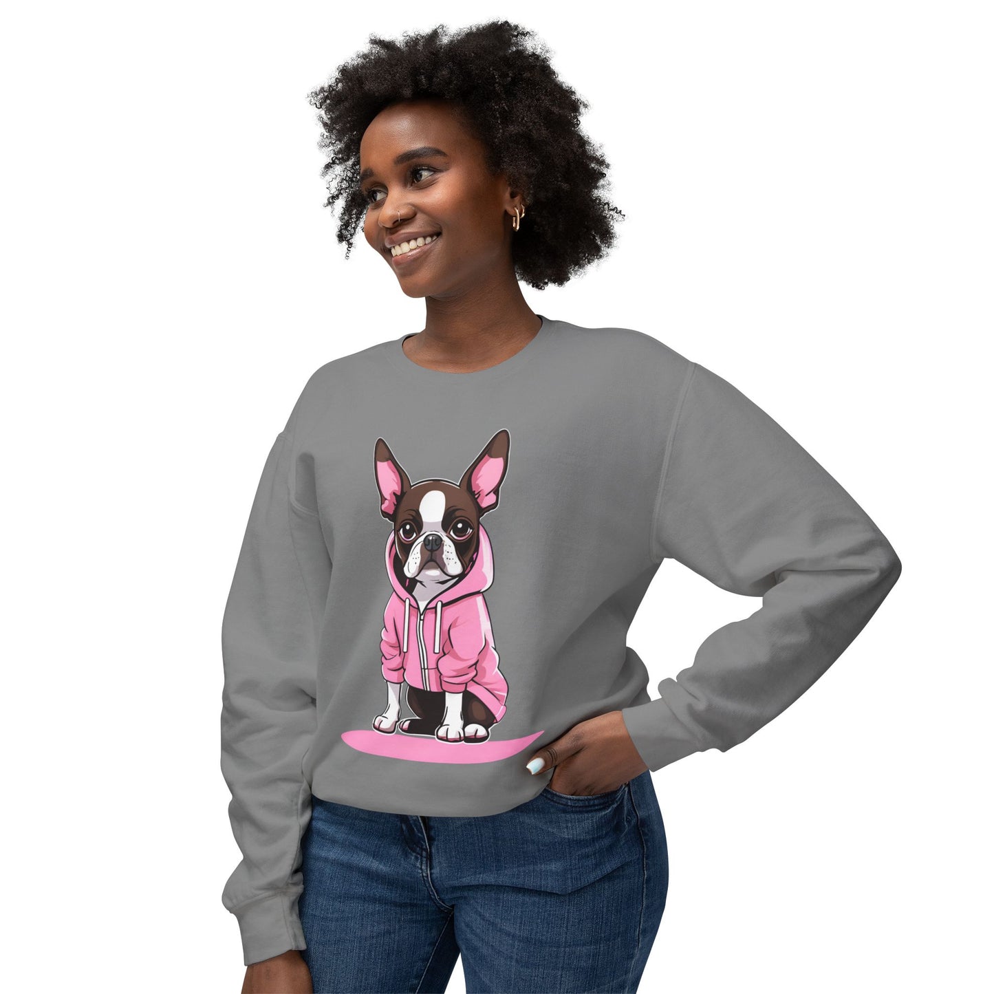 Boston Terrier Lightweight Crewneck Sweatshirt