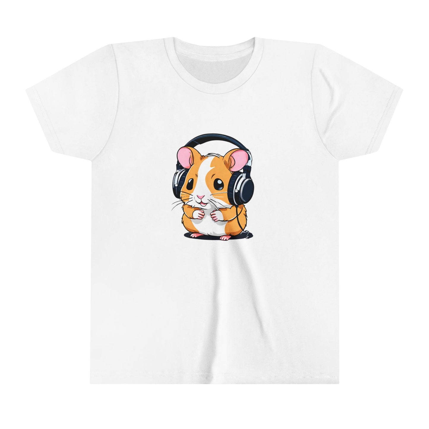 Kids Tee, Cute Hamster with headphones